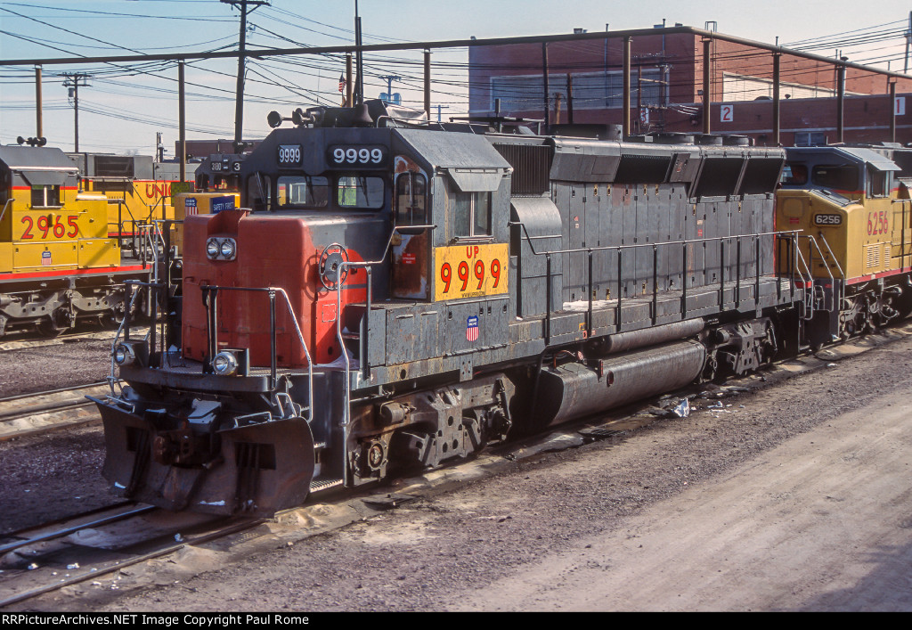 UP 9999, EMD GP40X ex SP 7231 at Proviso Yard